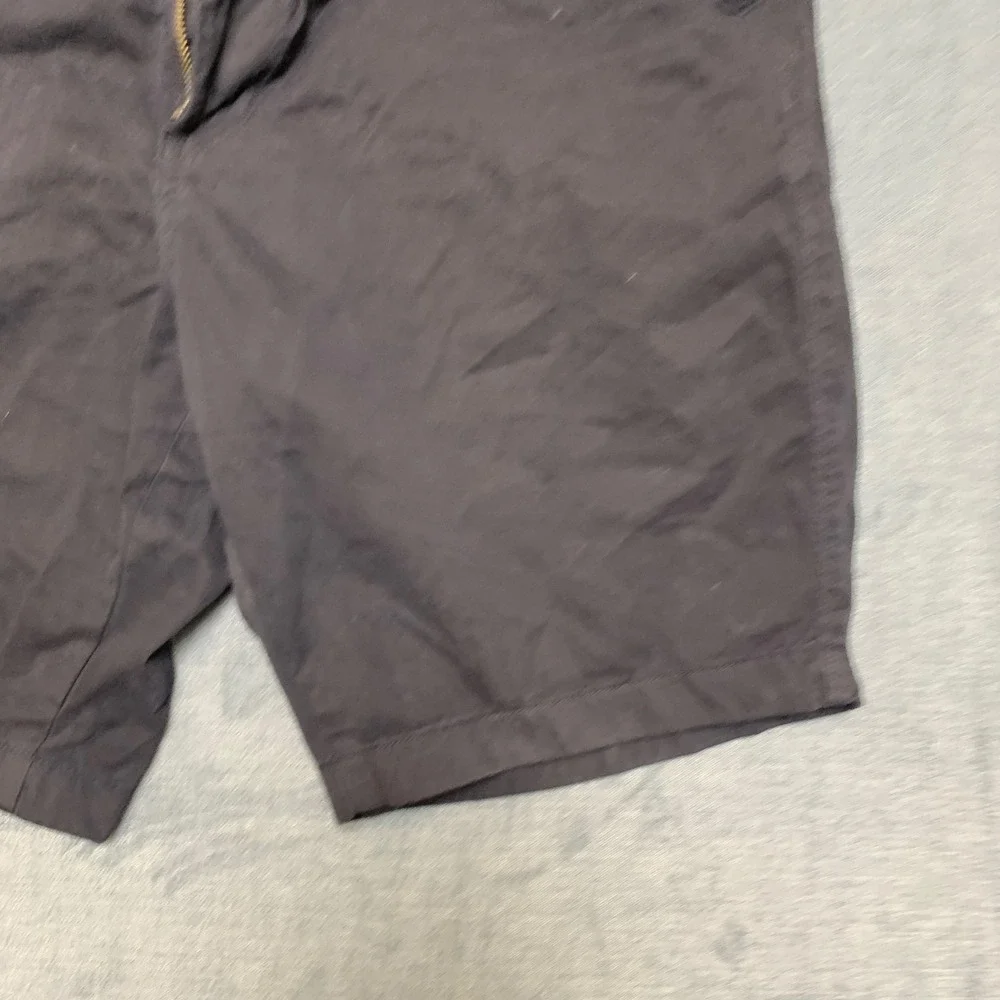 Uniqlo Chino Shorts Mens Medium Navy Blue Cotton Flat Front Slash Pocket Outdoor